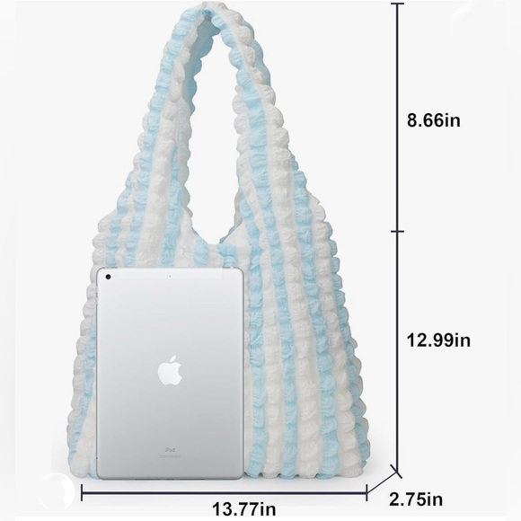 Puffer Tote Bag for Women Quilted Puffy Bubble Hobo Bag Cotton. Nwot - Picture 2 of 10